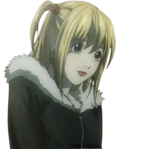 🙂 Misa Amane Death Note 애니메이션, 데스노트, 미사 아마네, 캐릭터, 일러스트 whatsapp sticker
