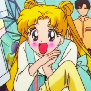 🌙 Sailor Moon Anime, Cartoon, Meisje, Sailor Moon, Schattig telegram sticker