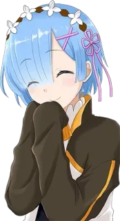 😊 Rem Re:Zero anime, cute, blue hair, Re:Zero, Rem telegram sticker