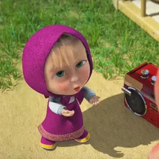 🍕 Masha Masha and the Bear animação, desenho animado, criança, Masha, urso telegram sticker
