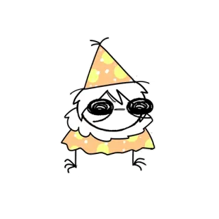 👗 персонаж, иллюстрация, мультфильм, рисунок, вечеринка whatsapp sticker