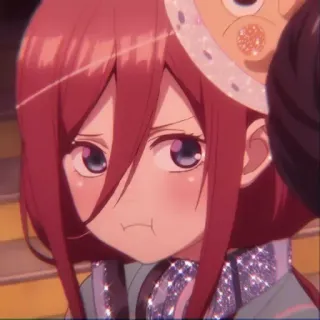😤 Miku Nakano The Quintessential Quintuplets anime, the quintessential quintuplets, miku nakano, sticker telegram sticker