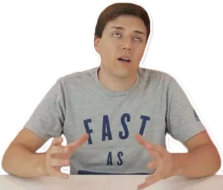 🙄 FAST AS homem, pessoa, casual, camiseta, rápido, engraçado, meme whatsapp sticker