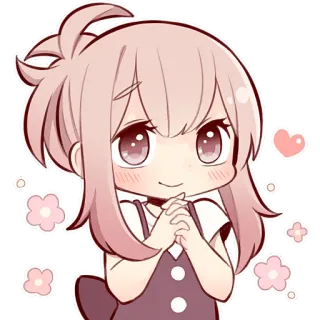 🥺 Ragazza anime, Kawaii, Carino, Chibi, Rosa, Manga, Dolce telegram sticker
