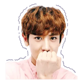 😣 coreano, menino, homem, pessoa, retrato, mão telegram sticker