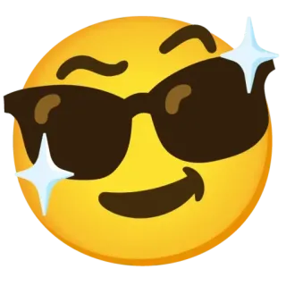 😎 Emoji, Ngầu, Kính râm, Mặt cười telegram sticker