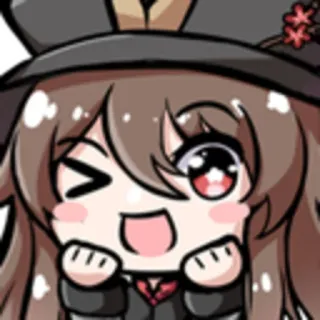 🌸 Hu Tao Genshin Impact Anime, Carino, Videogioco, Chibi telegram sticker