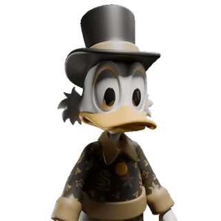 💲 Scrooge McDuck Sknerus McKwacz, kaczor, postać z kreskówki, Disney, cylinder, animacja, bogaty whatsapp sticker