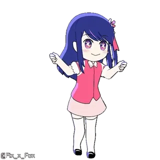 🎉 dfix_x_fox ちび, アニメ, 漫画, 女の子, 可愛い, かわいい telegram sticker