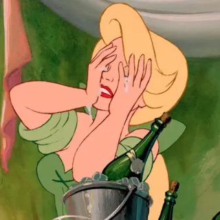 🥀 crying, sad, cartoon, princess, emotional, animation telegram sticker