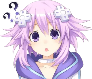 🤔 anime, garota, ponto de interrogação, surpreso whatsapp sticker
