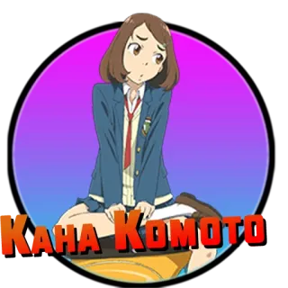 ❤️ Kaha Komoto Anime, Mädchen, Charakter, Schuluniform whatsapp sticker