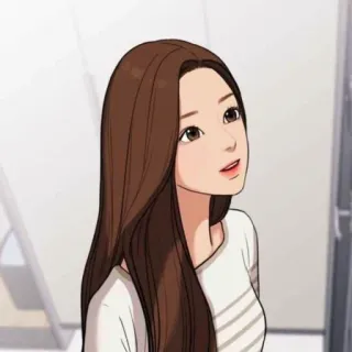 🛍 Anime, Mädchen, Cartoon, Schönheit, lange Haare telegram sticker
