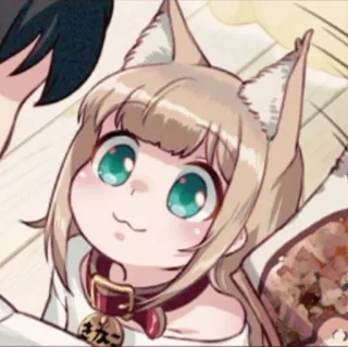 🍯 きなこ Anime, Kawaii, Ragazza gatto, Neko whatsapp sticker
