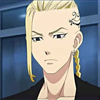 🐉 Draken Tokyo Revengers Anime, Manga, Biondo/Bionda, Tatuaggio telegram sticker