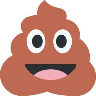 💩 poop, emoji, brown, smiling, funny telegram sticker