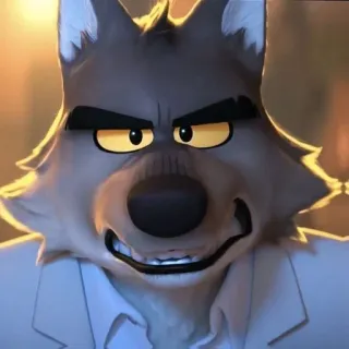 😬 Mr. Wolf The Bad Guys animiert, wolf, cartoon, figur telegram sticker
