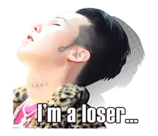😞 I'm a loser... perdente, triste, meme, affermazione whatsapp sticker
