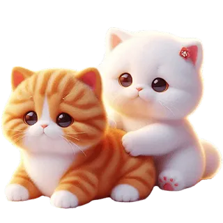 Мяу-пара @Nyasticks whatsapp stickers