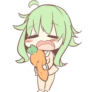 😩 Anime, Chibi, Karotte, Süß telegram sticker