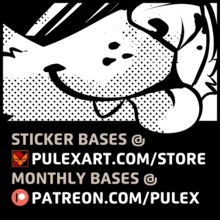 ©️ STICKER BASES @ PULEXART.COM/STORE MONTHLY BASES @ PATREON.COM/PULEX adesivo, arte, desenho, site, loja, patreon, pulex whatsapp sticker
