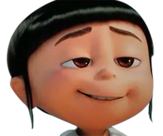 😌 Agnes Despicable Me cartoon, girl, cute, movie, animated telegram sticker