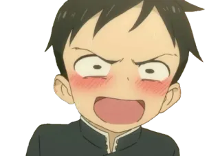😤 anime, desenho animado, expressão, corando telegram sticker