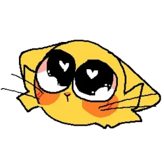 🥺 kucing, imut, binatang, kartun, kuning telegram sticker