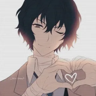 ⛓ Anime, Coeur, Personnage, Art, Illustration whatsapp sticker