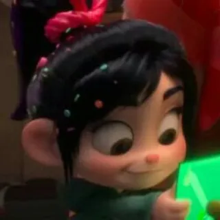 😊 Vanellope von Schweetz Wreck-It Ralph Vanellope von Schweetz, Ralph reichts, Disney, Zeichentrickfigur whatsapp sticker