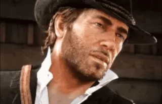😕 Arthur Morgan Red Dead Redemption 2 Western, Cowboy, Jeu, Hors-la-loi, Red Dead, Personnage telegram sticker