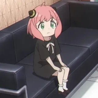 🩸 Anya Forger Spy x Family anime, spy x family, anya forger, cartoon, cute, pink hair telegram sticker