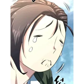 😢 crying, sad, cartoon, upset, tears, emotional telegram sticker