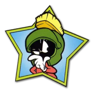 😏 Marvin the Martian Looney Tunes Marvin el Marciano, Looney Tunes, dibujos animados, personaje, espacio, alienígena whatsapp sticker