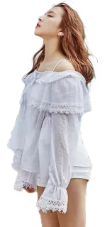⭐ mulher, vestido branco, moda, retrato, garota, estilo, verão whatsapp sticker