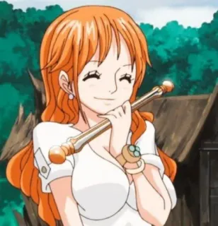 🧡 Nami One Piece 나미, 원피스, 애니메이션, 만화, 해적, 항해사 telegram sticker