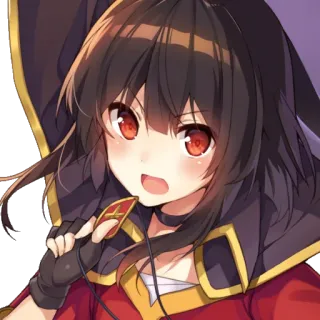 🥰 Megumin Konosuba Anime, Konosuba, Megumin, Magie, Zauberer, Mädchen, Süß, Sticker whatsapp sticker