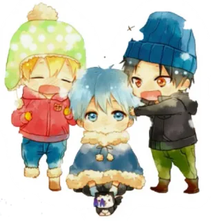 😽 Аниме, Чиби, Милый, Персонажи, Цифровое искусство telegram sticker