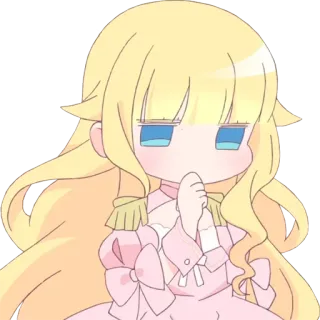 🤔 Anime, Personaggio, Carino, Cartone animato, Ragazza, Chibi whatsapp sticker