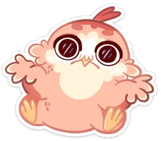 🤷‍♂ owl, cute, bird, cartoon, animal, sticker telegram sticker