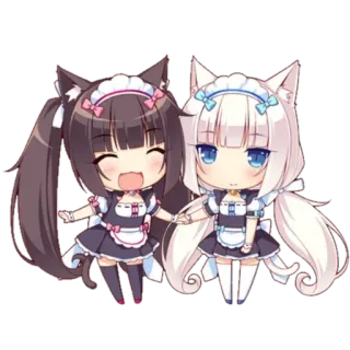 😄 Anime, Gatti, Kawaii, Carino, Chibi, Neko telegram sticker