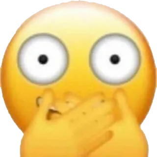 😳 Эмодзи, в шоке, удивление, страх, испуганный whatsapp sticker