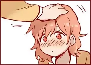 😳 anime, caricia cabeza, lindo, chica, cariño telegram sticker