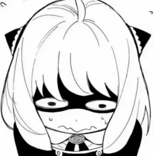 😖 Anya Forger Spy x Family 아냐, 스파이 패밀리, 애니메이션, 귀여운, 만화, 웃긴 얼굴 telegram sticker