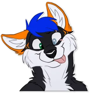 😛 兽迷, 拟人, 狐狸, 卡通, 角色, 动物, 贴纸 telegram sticker