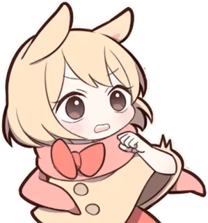 😰 anime, cartoon, kawaii, cute, sticker, chibi whatsapp sticker