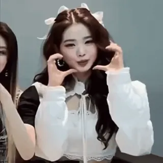 ❤️ phụ nữ, cô gái, tạo dáng, mỉm cười, nữ, Hàn Quốc, xinh telegram sticker