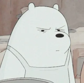 ✨ Ice Bear We Bare Bears oso, dibujos animados, oso polar, animación, We Bare Bears, personaje telegram sticker