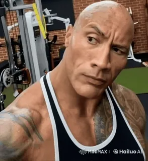 🤩 Dwayne Johnson ator, ginásio, fitness, the rock whatsapp sticker
