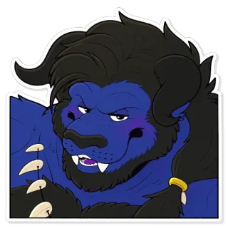😏 Furry, Monster, Fantasy, Anthro, Dier, Creatuur telegram sticker